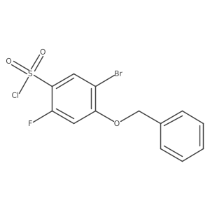 4-(Benzyloxy)-5-bromo-2-fluorobenzenesulfonyl chloride结构式