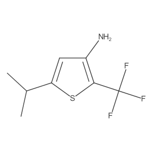 5-Isopropyl-2-(trifluoromethyl)thiophen-3-amine结构式