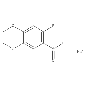Sodium 2-fluoro-4,5-dimethoxybenzene-1-sulfinate结构式