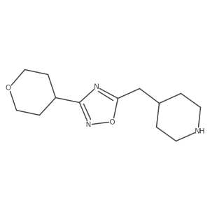 4-{[3-(Oxan-4-yl)-1,2,4-oxadiazol-5-yl]methyl}piperidine结构式