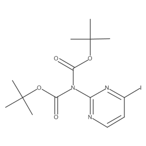N,N-Bis(boc)-4-iodopyrimidin-2-amine Structure