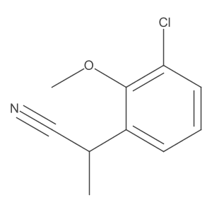 2-(3-Chloro-2-methoxyphenyl)propanenitrile Structure