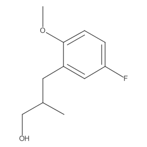 3-(5-Fluoro-2-methoxy-phenyl)-2-methyl-propan-1-ol Structure