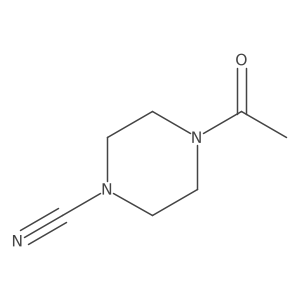 4-Acetylpiperazine-1-carbonitrile Structure