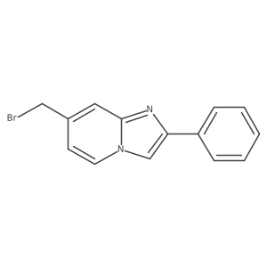 7-(Bromomethyl)-2-phenylimidazo[1,2-a]pyridine结构式