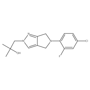 1-(5-(4-chloro-2-fluorophenyl)-5,6-dihydropyrrolo[3,4-c]pyrazol-2(4H)-yl)-2-methylpropan-2-ol Structure