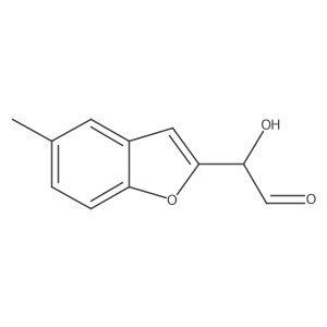 2-Hydroxy-2-(5-methylbenzofuran-2-yl)acetaldehyde结构式