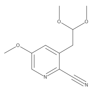 3-(2,2-Dimethoxyethyl)-5-methoxypicolinonitrile结构式