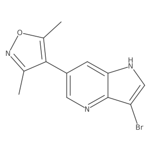 4-(3-Bromo-1H-pyrrolo[3,2-b]pyridin-6-yl)-3,5-dimethylisoxazole结构式