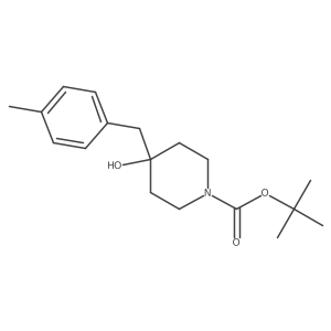 Tert-butyl 4-hydroxy-4-[(4-methylphenyl)methyl]piperidine-1-carboxylate结构式