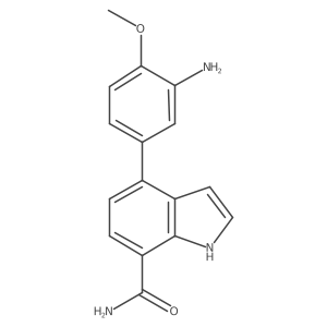 4-(3-Amino-4-methoxyphenyl)-1H-indole-7-carboxamide结构式