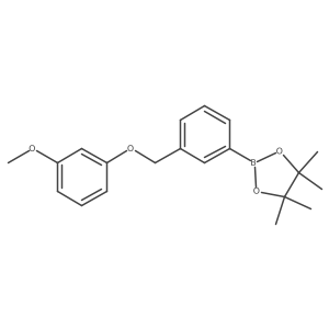 2-[3-[(3-Methoxyphenoxy)methyl]phenyl]-4,4,5,5-tetramethyl-1,3,2-dioxaborolane结构式