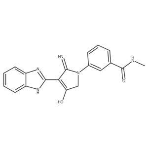 3-[3-(1H-benzimidazol-2-yl)-4-hydroxy-2-imino-2,5-dihydro-1H-pyrrol-1-yl]-N-methylbenzamide Structure