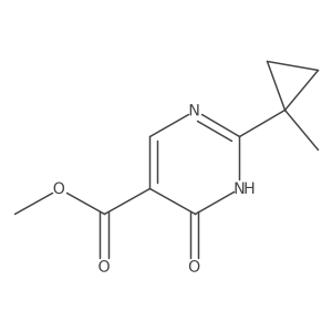 Methyl 2-(1-methylcyclopropyl)-6-oxo-1,6-dihydropyrimidine-5-carboxylate结构式