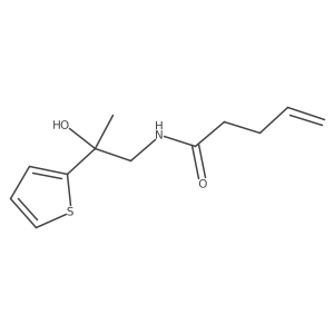 N-(2-hydroxy-2-(thiophen-2-yl)propyl)pent-4-enamide结构式