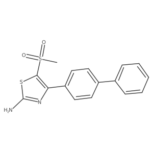 4-([1,1'-Biphenyl]-4-yl)-5-(methylsulfonyl)thiazol-2-amine结构式
