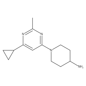 1-(6-Cyclopropyl-2-methylpyrimidin-4-yl)piperidin-4-amine Structure