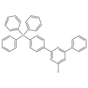 2-Chloro-4-phenyl-6-(4-(triphenylsilyl)phenyl)-1,3,5-triazine结构式