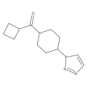 (4-(1H-1,2,3-triazol-1-yl)piperidin-1-yl)(cyclobutyl)methanone结构式