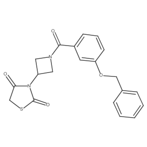 3-(1-(3-(Benzyloxy)benzoyl)azetidin-3-yl)thiazolidine-2,4-dione结构式