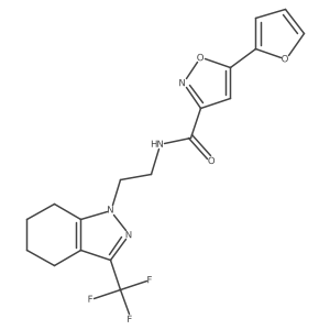 5-(furan-2-yl)-N-(2-(3-(trifluoromethyl)-4,5,6,7-tetrahydro-1H-indazol-1-yl)ethyl)isoxazole-3-carboxamide Structure