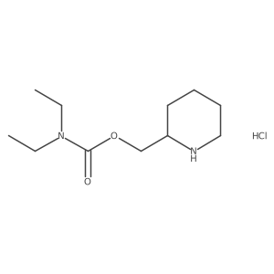 (piperidin-2-yl)methyl N,N-diethylcarbamate hydrochloride Structure