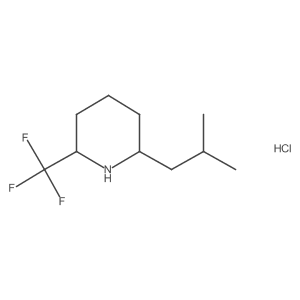 2-(2-Methylpropyl)-6-(trifluoromethyl)piperidine hydrochloride结构式