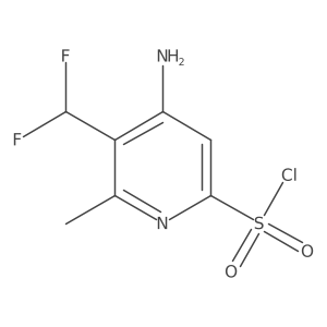 4-amino-5-(difluoromethyl)-6-methyl-pyridine-2-sulfonyl chloride结构式