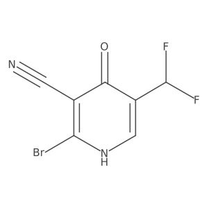 2-Bromo-5-(difluoromethyl)-4-hydroxynicotinonitrile Structure