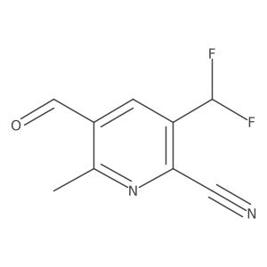 3-(Difluoromethyl)-5-formyl-6-methylpicolinonitrile Structure