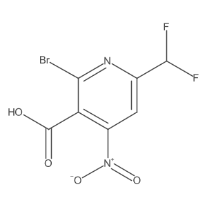 2-Bromo-6-(difluoromethyl)-4-nitronicotinic acid结构式