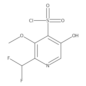 2-(Difluoromethyl)-5-hydroxy-3-methoxypyridine-4-sulfonyl chloride Structure