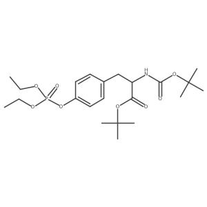 (S)-tert-Butyl 2-((tert-butoxycarbonyl)amino)-3-(4-((diethoxyphosphoryl)oxy)phenyl)propanoate Structure