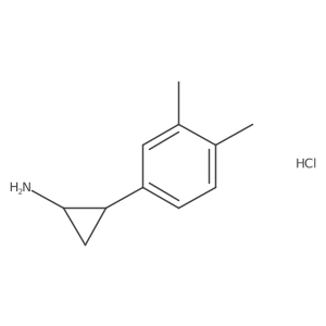 (1R,2S)-2-(3,4-Dimethylphenyl)cyclopropan-1-amine;hydrochloride Structure