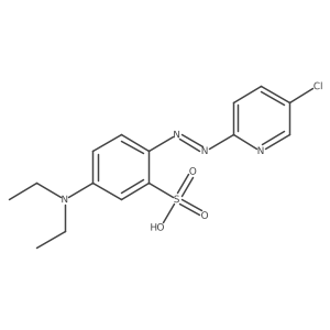 2-[2-(5-Chloro-2-pyridinyl)diazenyl]-5-(diethylamino)benzenesulfonic acid Structure