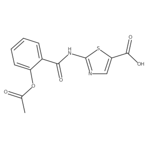 2-[(2-Acetyloxybenzoyl)amino]-1,3-thiazole-5-carboxylic acid结构式