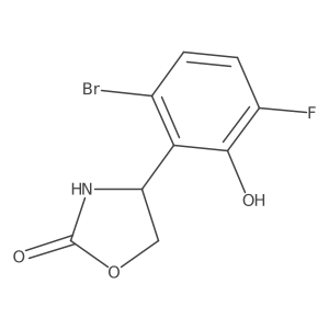 2-Oxazolidinone, 4-(6-bromo-3-fluoro-2-hydroxyphenyl)-结构式