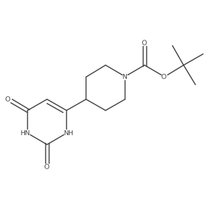Tert-butyl 4-(2,6-dioxo-1,2,3,6-tetrahydropyrimidin-4-yl)piperidine-1-carboxylate结构式