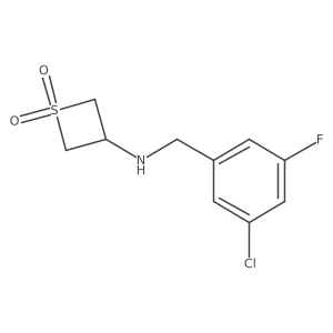 3-{[(3-Chloro-5-fluorophenyl)methyl]amino}-1lambda6-thietane-1,1-dione结构式