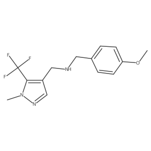 [(4-methoxyphenyl)methyl]({[1-methyl-5-(trifluoromethyl)-1H-pyrazol-4-yl]methyl})amine结构式