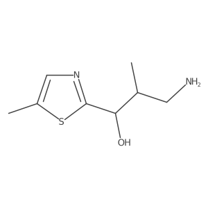 3-Amino-2-methyl-1-(5-methyl-1,3-thiazol-2-yl)propan-1-ol Structure