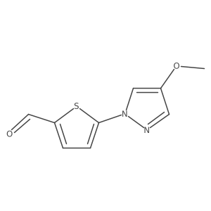 5-(4-Methoxy-1H-pyrazol-1-yl)thiophene-2-carbaldehyde结构式
