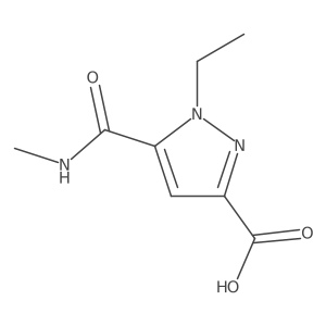 1-Ethyl-5-[(methylamino)carbonyl]-1H-pyrazole-3-carboxylic acid Structure
