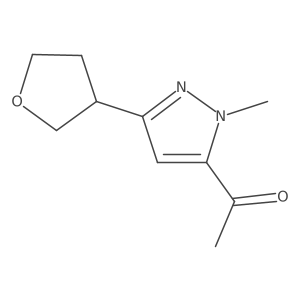 1-[1-Methyl-3-(oxolan-3-yl)-1H-pyrazol-5-yl]ethan-1-one结构式