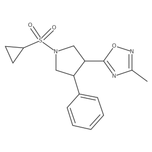 5-(1-(Cyclopropylsulfonyl)-4-phenylpyrrolidin-3-yl)-3-methyl-1,2,4-oxadiazole Structure