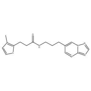 N-(3-([1,2,4]triazolo[1,5-a]pyrimidin-6-yl)propyl)-3-(3-methylthiophen-2-yl)propanamide Structure