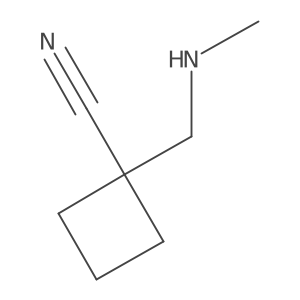 1-[(Methylamino)methyl]cyclobutanecarbonitrile Structure