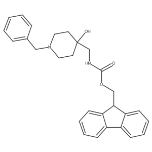 (9H-fluoren-9-yl)methyl N-[(1-benzyl-4-hydroxypiperidin-4-yl)methyl]carbamate Structure