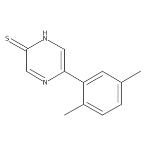 5-(2,5-Dimethylphenyl)-1,2-dihydropyrazine-2-thione结构式