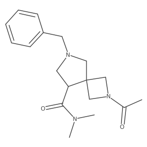 2-Acetyl-6-benzyl-N,N-dimethyl-2,6-diazaspiro[3.4]octane-8-carboxamide Structure